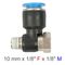 Pu Hose Fitting Tee 10mm X 1/8